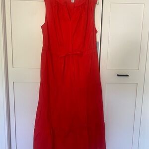 Elegant Red Sleeveless Dress